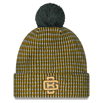 Youth New Era Green Green Bay Packers 2026 Rivalries Collection Sideline Cuffed Knit Hat with Pom