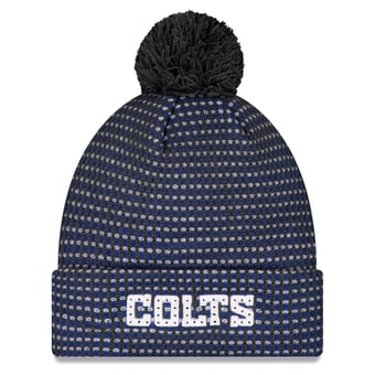 Youth New Era Anthracite Indianapolis Colts 2026 Rivalries Collection Sideline Cuffed Knit Hat with Pom