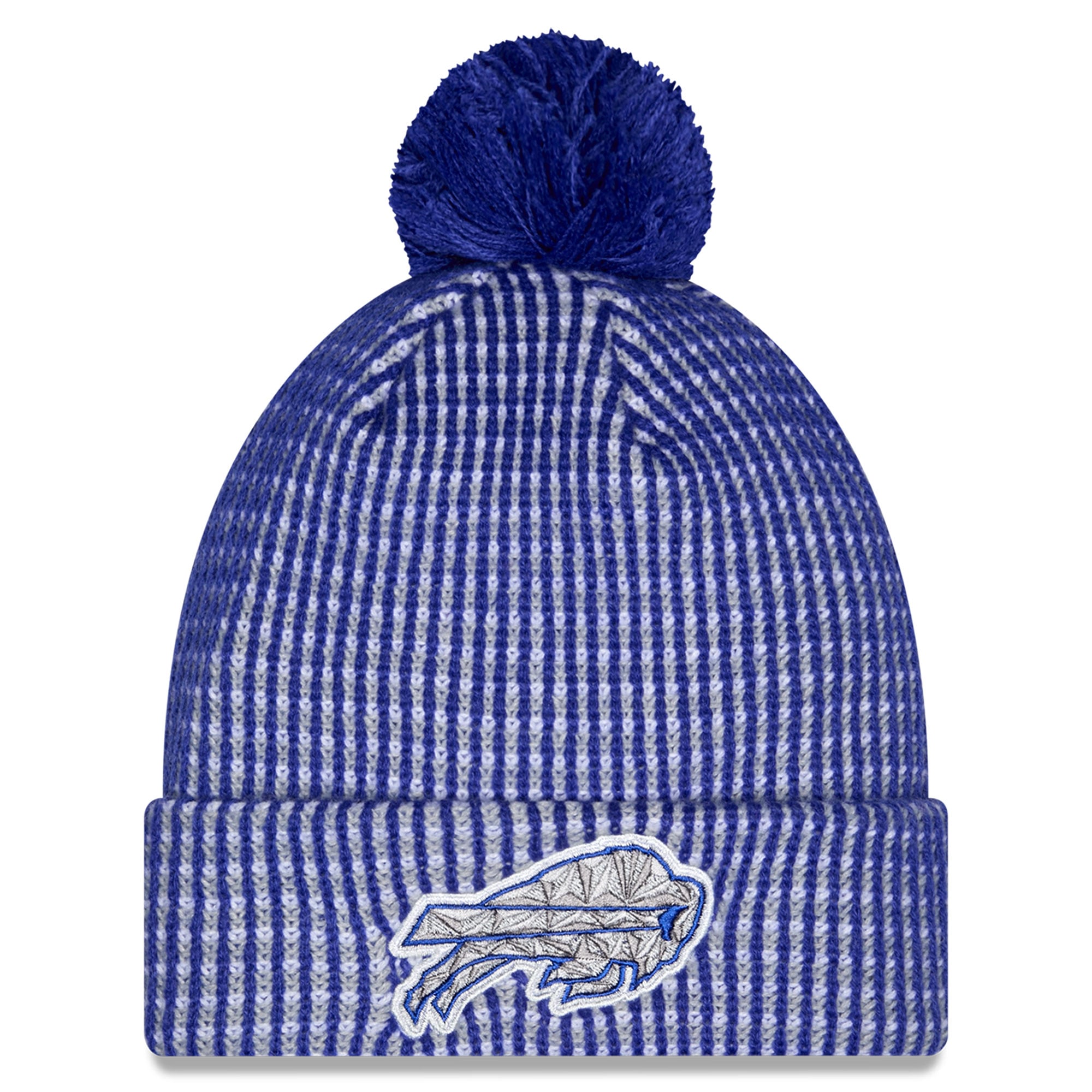 Youth New Era Royal Buffalo Bills 2026 Rivalries Collection Sideline Cuffed Knit Hat with Pom