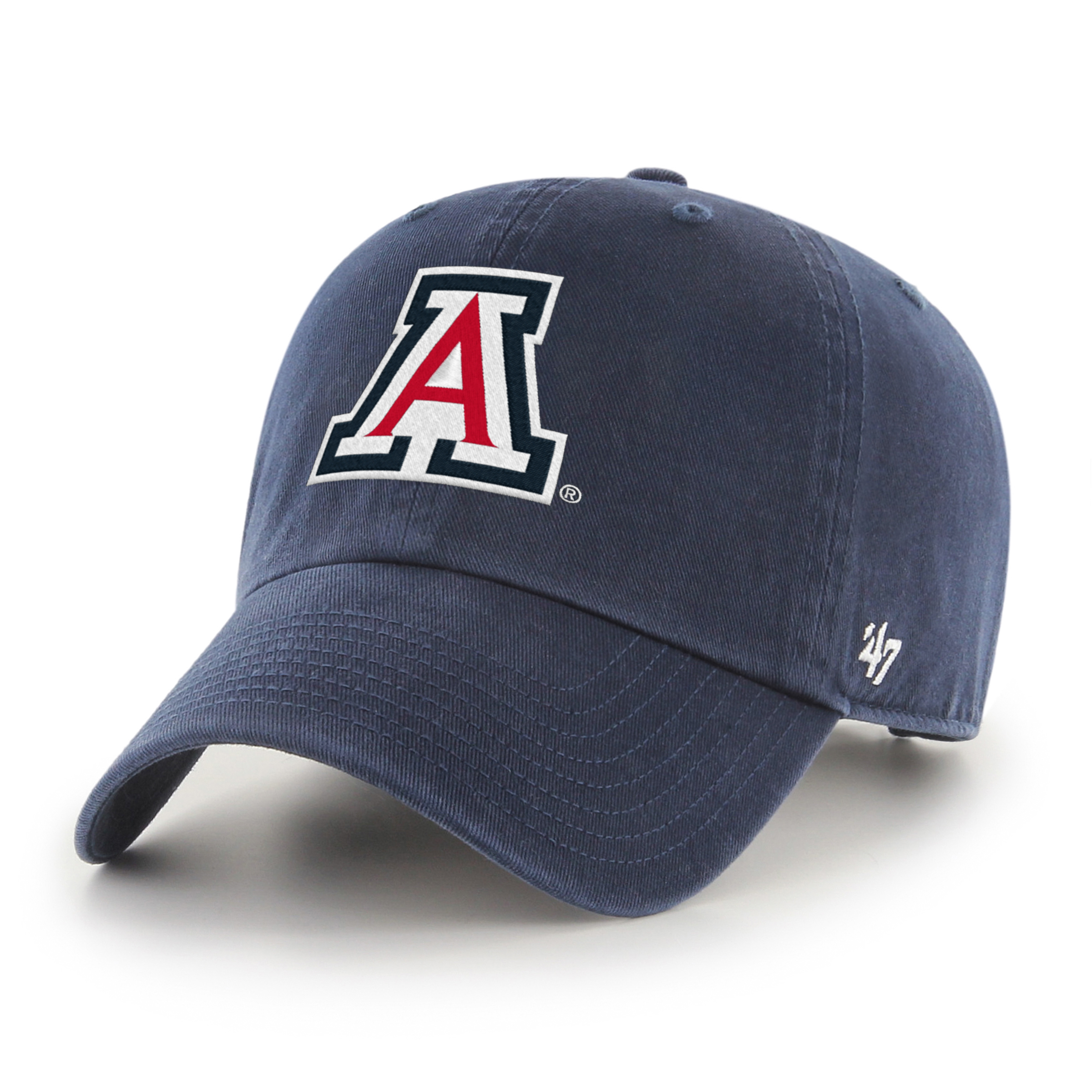 Men's '47  Navy Arizona Wildcats Logo Clean Up Adjustable Hat