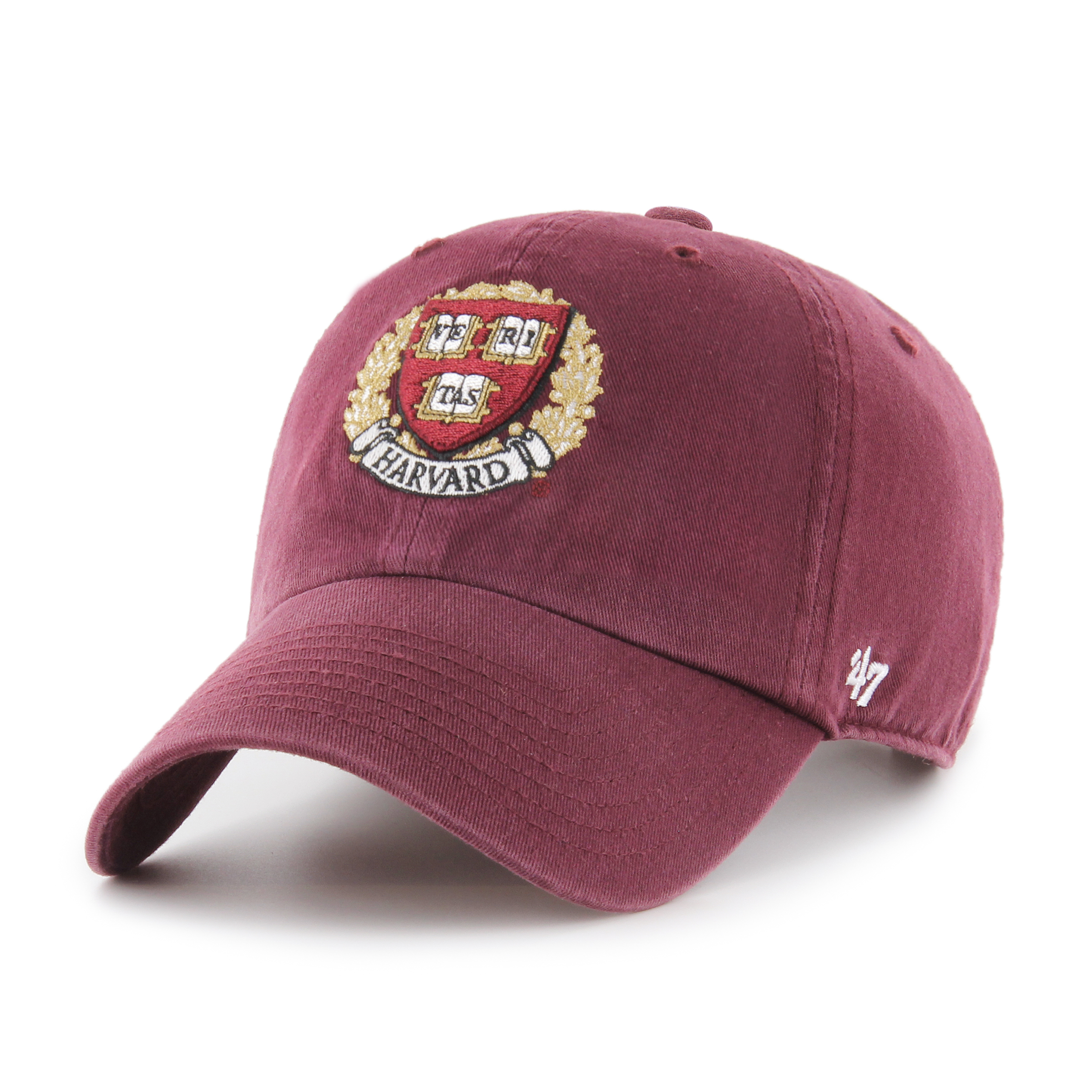 Men's '47  Maroon Harvard Crimson Logo Clean Up Adjustable Hat