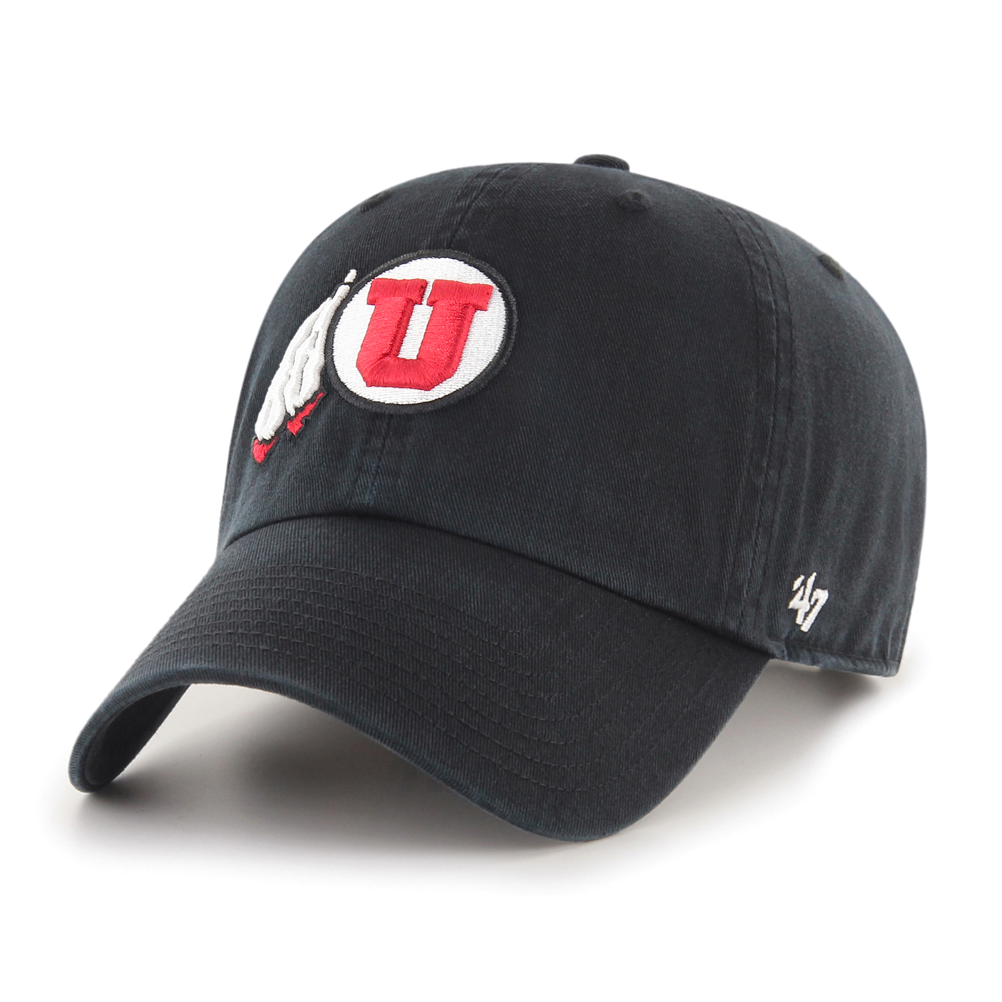 Men's '47  Black Utah Utes Clean Up Adjustable Hat