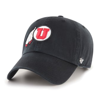 Men's '47  Black Utah Utes Clean Up Adjustable Hat