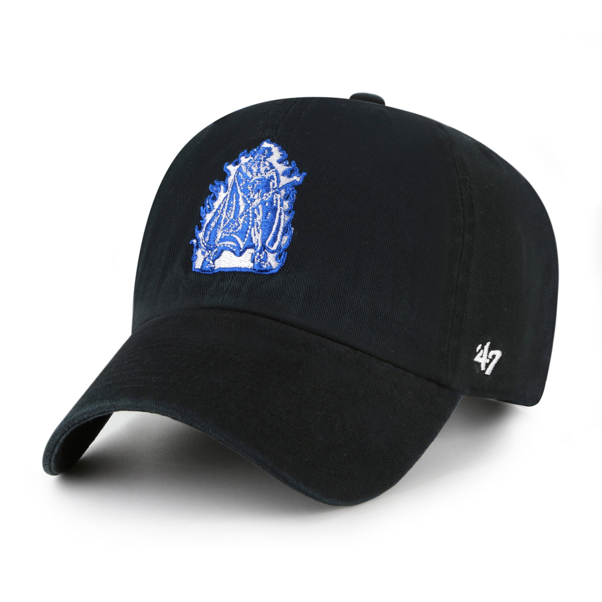 Men's '47  Black Duke Blue Devils Vault Clean Up Adjustable Hat