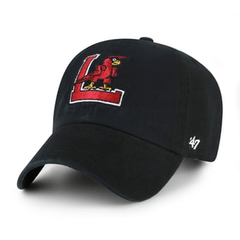 Men's '47 Black Louisville Cardinals Vault Clean Up Adjustable Hat