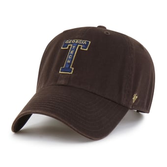Men's '47  Brown Georgia Tech Yellow Jackets Vault Clean Up Adjustable Hat