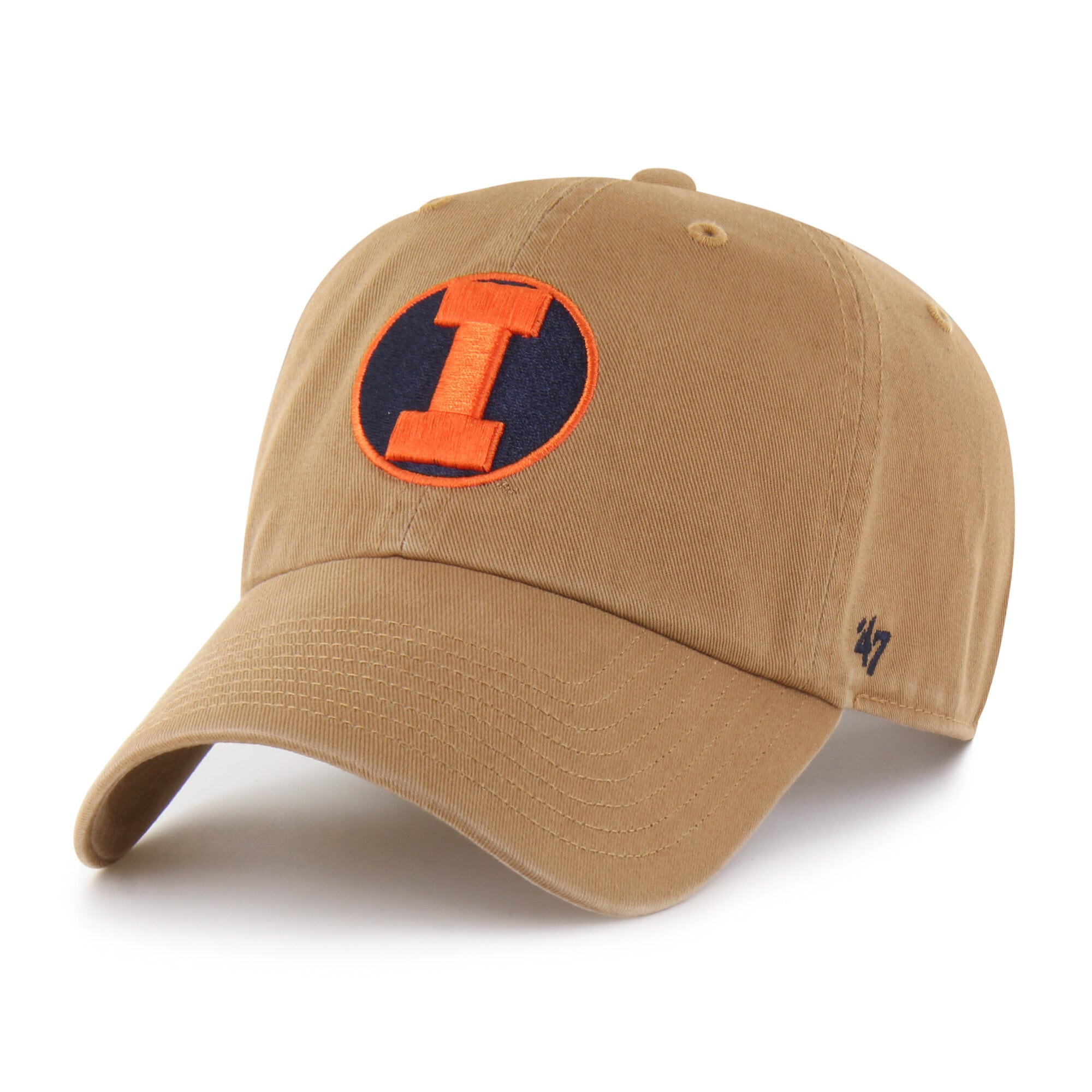 Men's '47 Khaki Illinois Fighting Illini Vault Clean Up Adjustable Hat