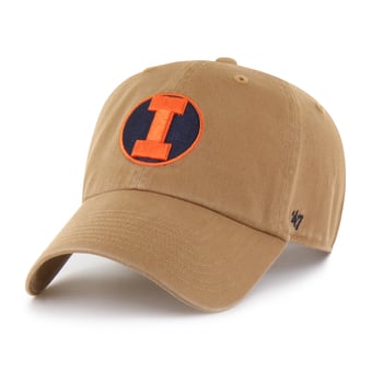 Men's '47  Khaki Illinois Fighting Illini Vault Clean Up Adjustable Hat