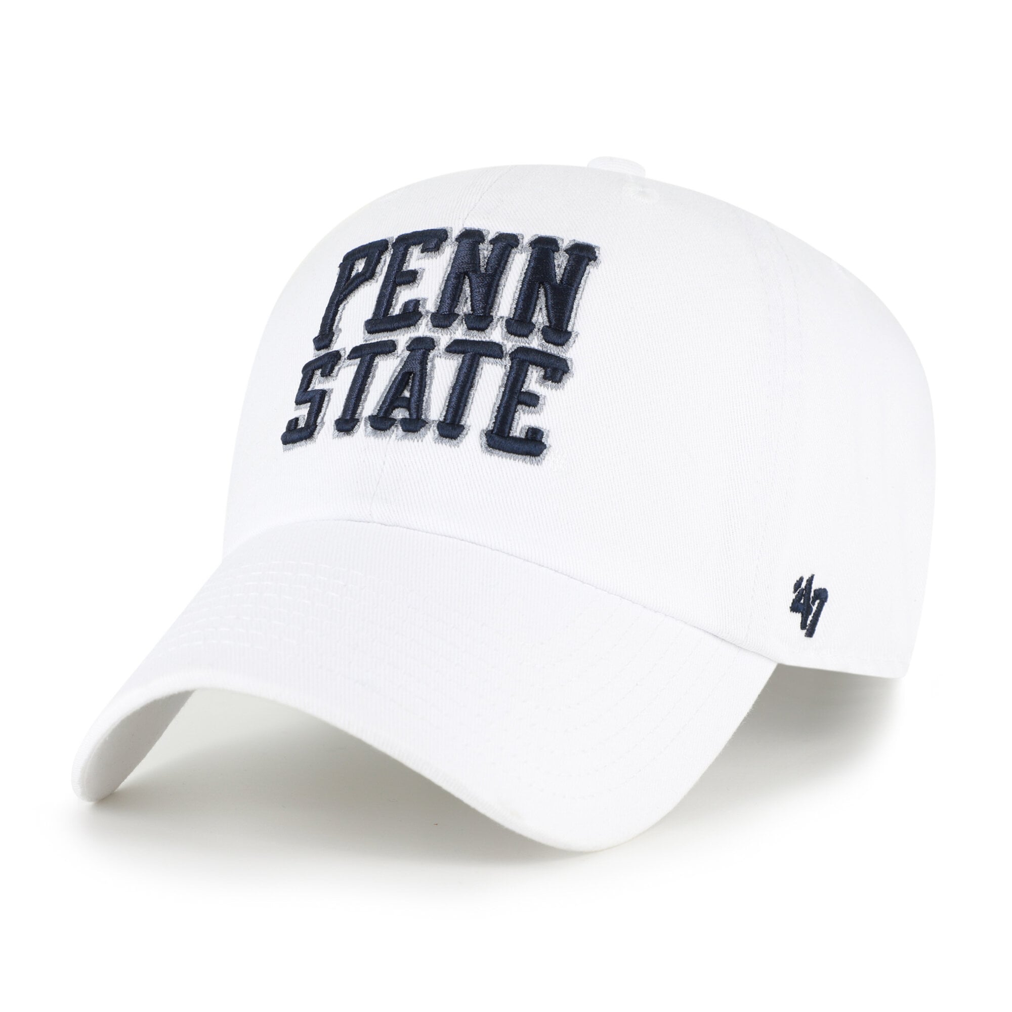 Men's '47 White Penn State Nittany Lions Vault Clean Up Adjustable Hat