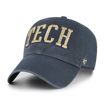 Men's '47  Navy Georgia Tech Yellow Jackets Vault Clean Up Adjustable Hat