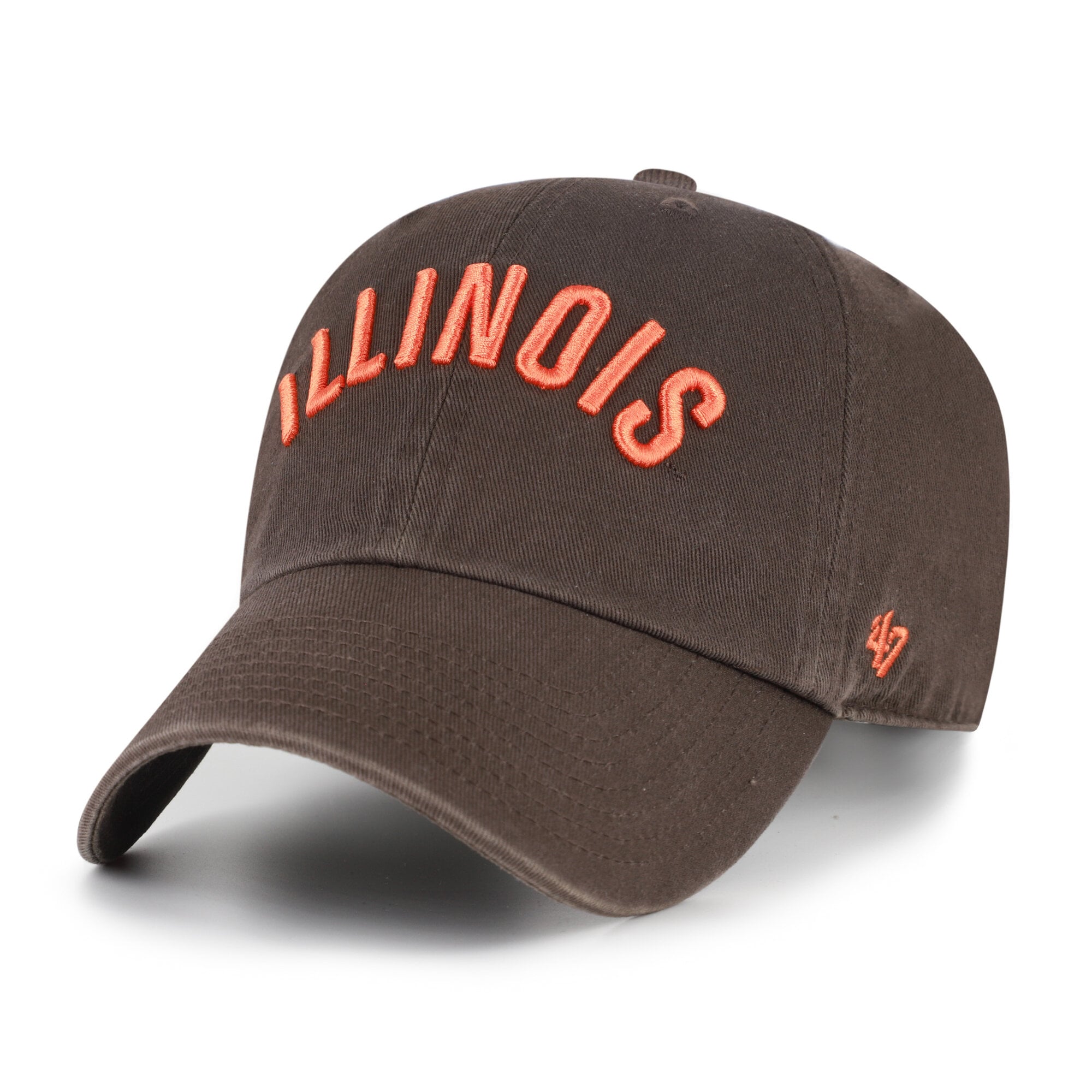 Unisex '47  Illinois Fighting Illini Brown Vault Clean Up Adjustable Hat