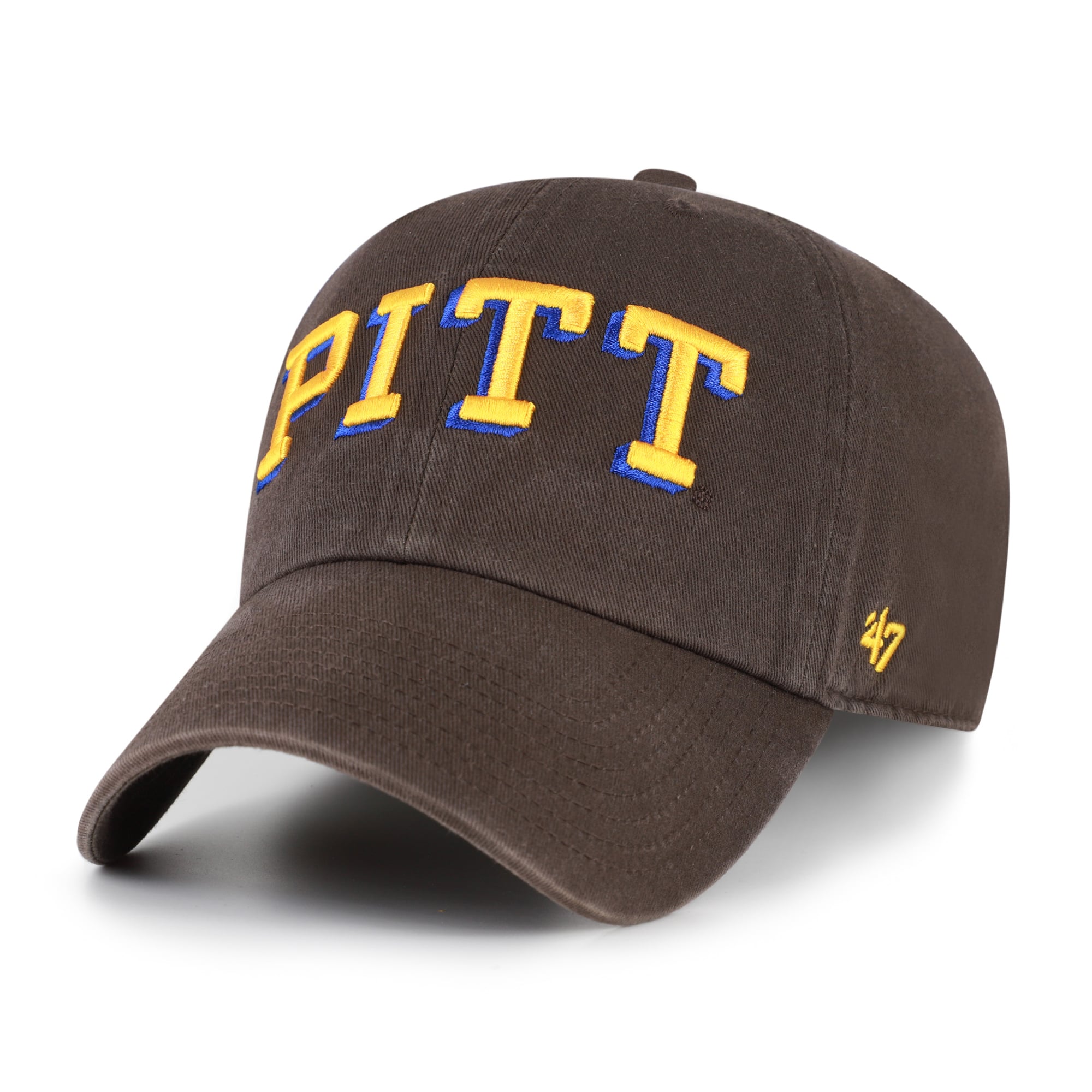 Men's '47  Brown Pitt Panthers Vault Clean Up Adjustable Hat