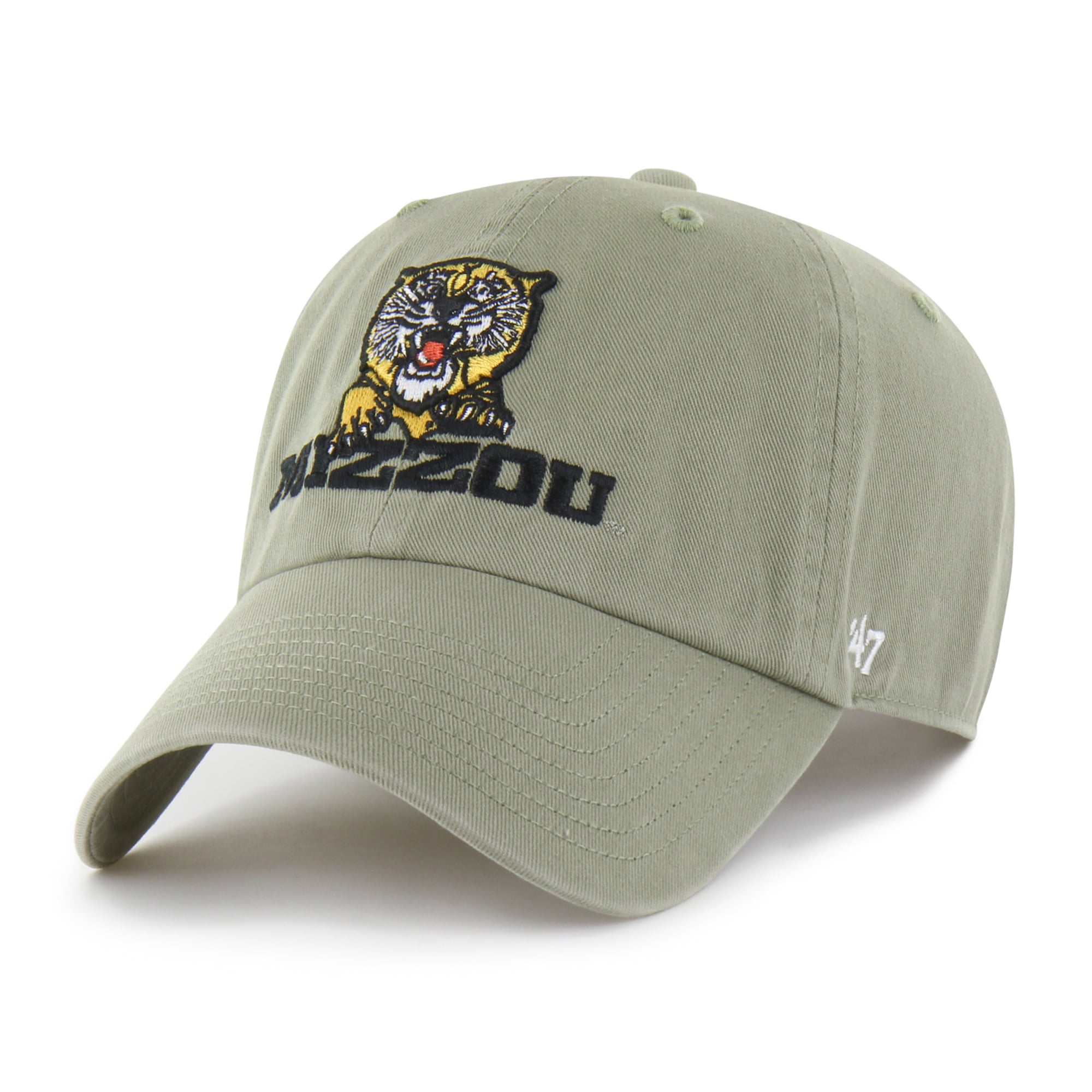 Men's '47 Moss Green Missouri Tigers Vault Clean Up Adjustable Hat