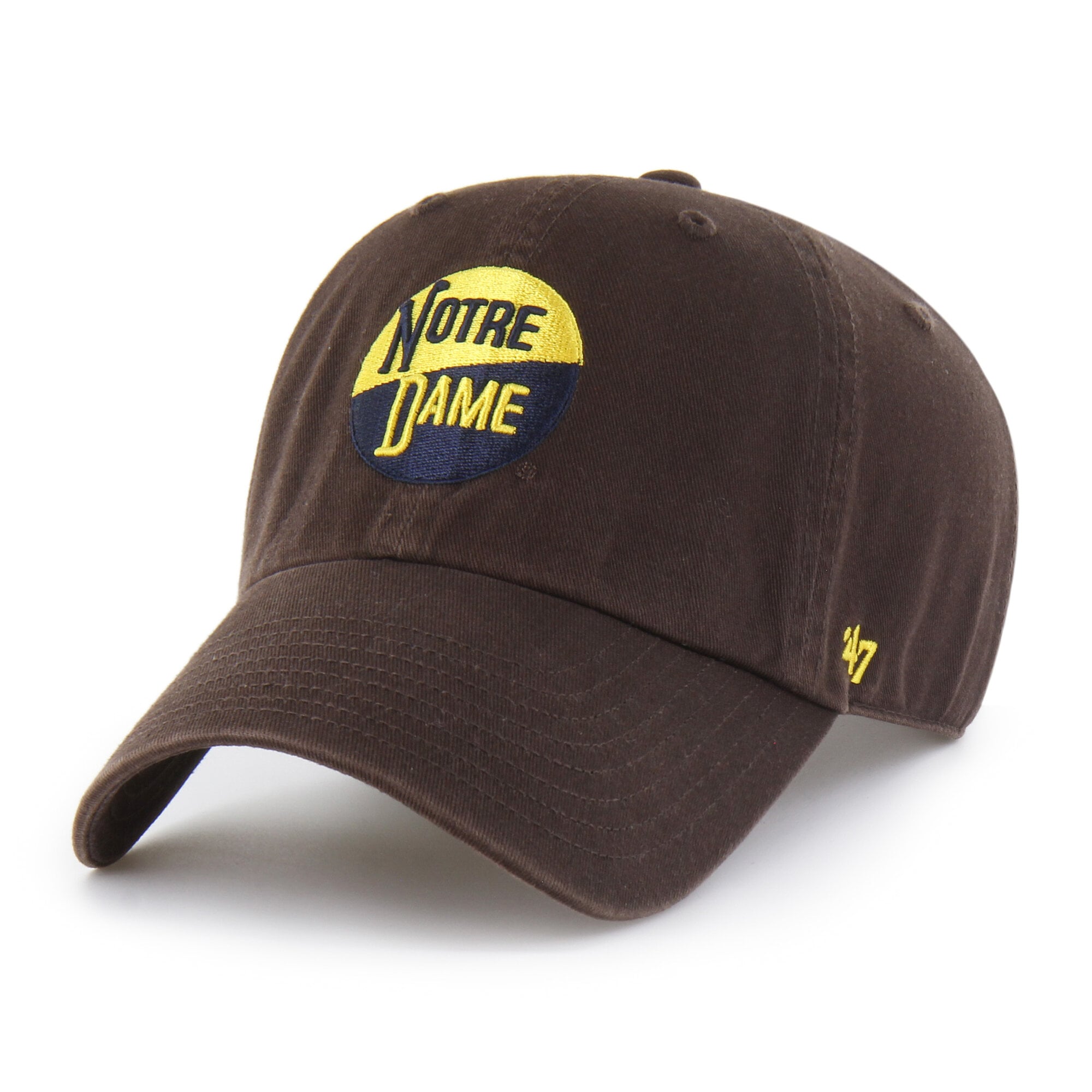 Men's '47  Brown Notre Dame Fighting Irish Vault Clean Up Adjustable Hat
