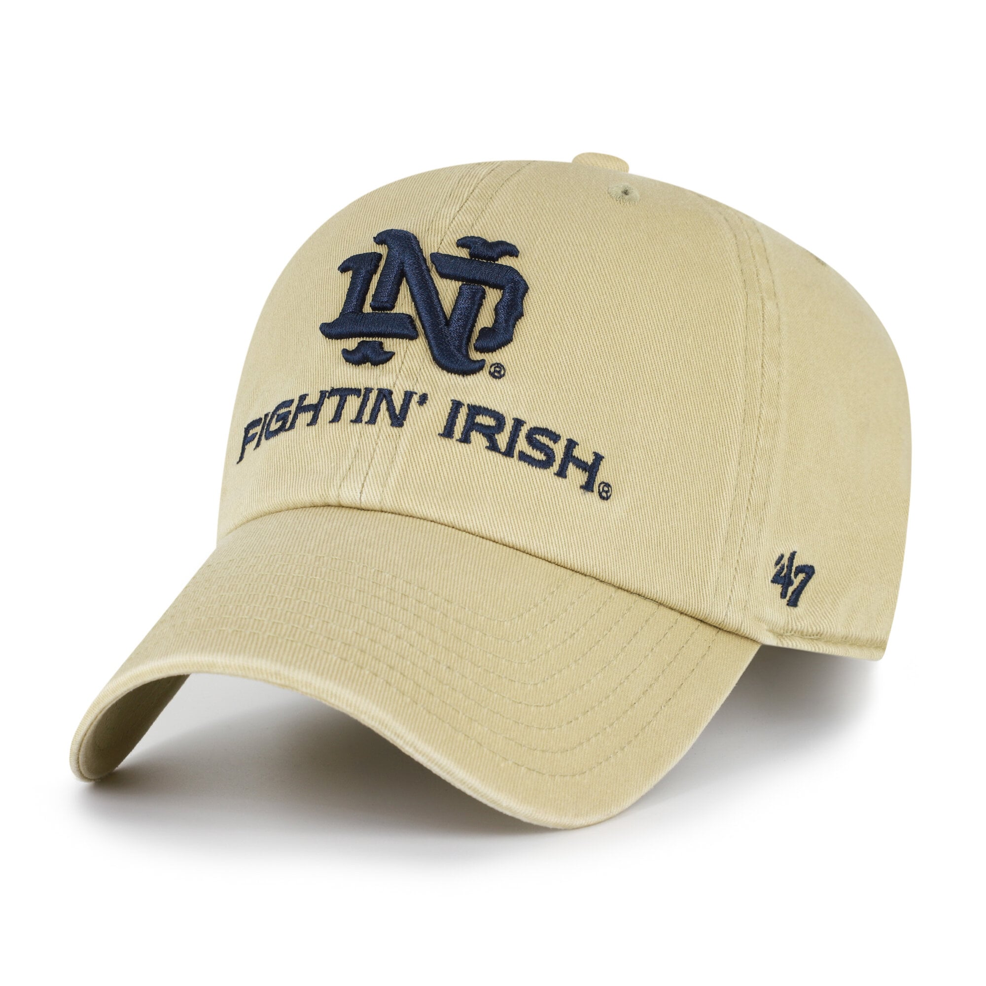 Men's '47  Gold Notre Dame Fighting Irish Vault Clean Up Adjustable Hat