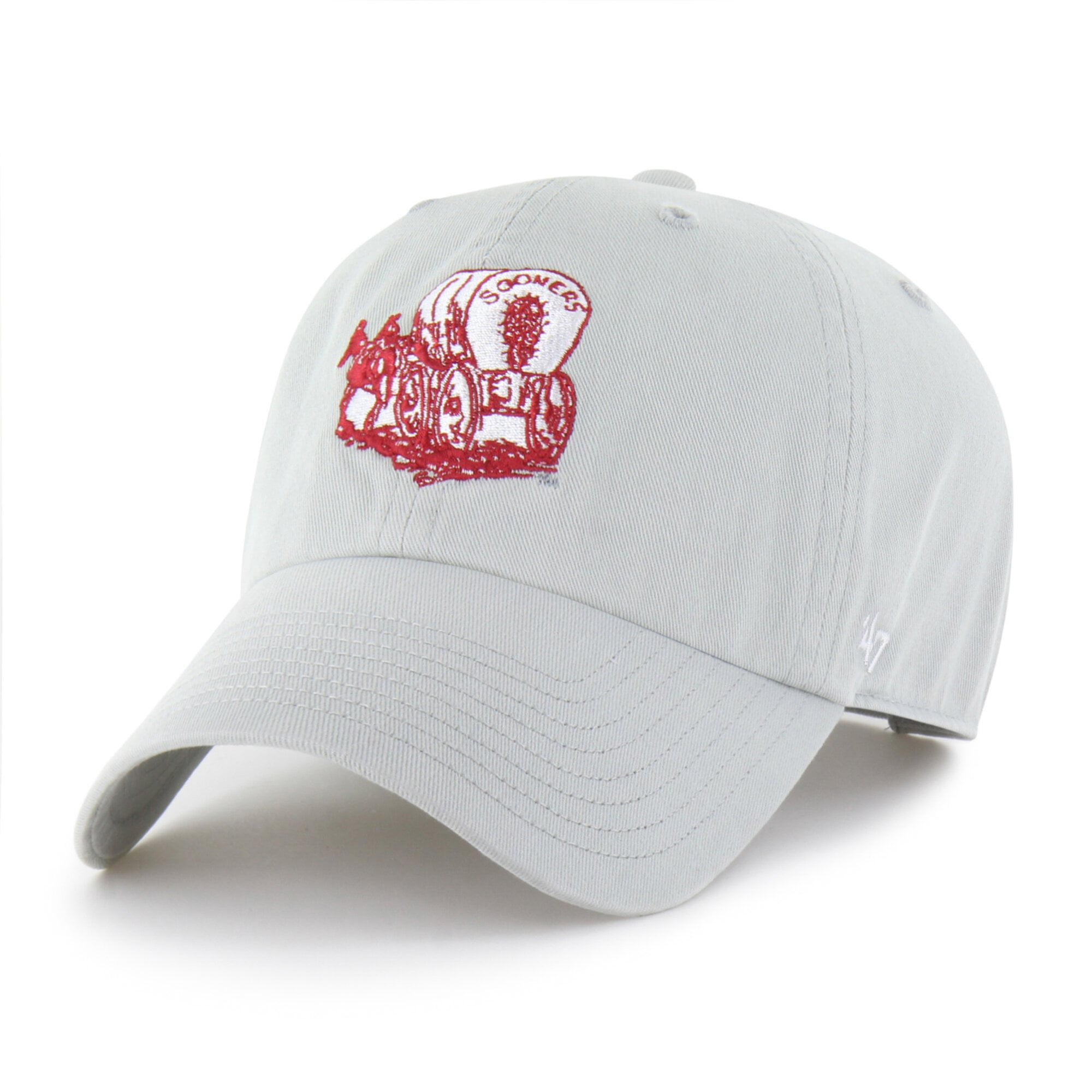 Men's '47  Gray Oklahoma Sooners Vault Clean Up Adjustable Hat