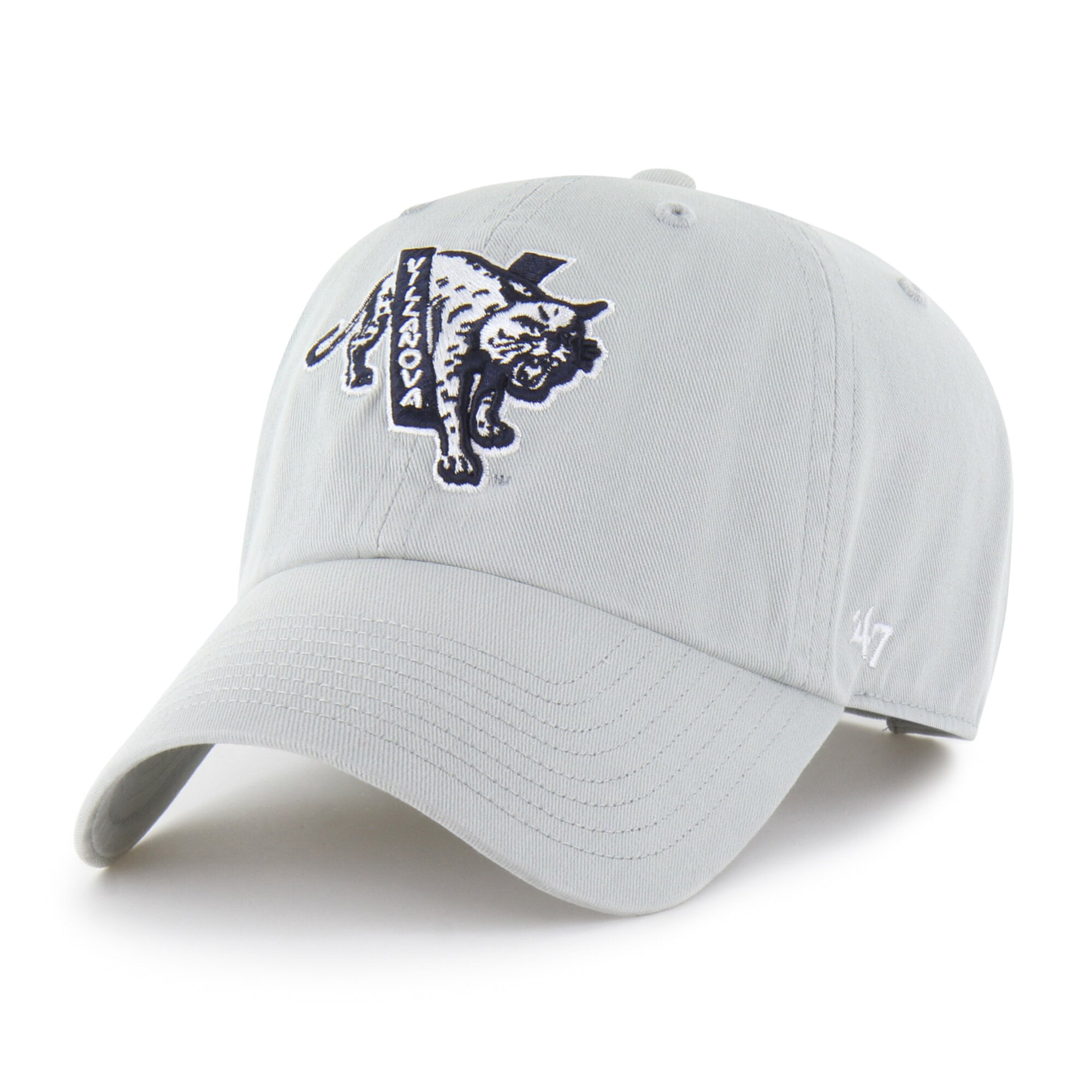 Men's '47  Gray Villanova Wildcats Vault Clean Up Adjustable Hat