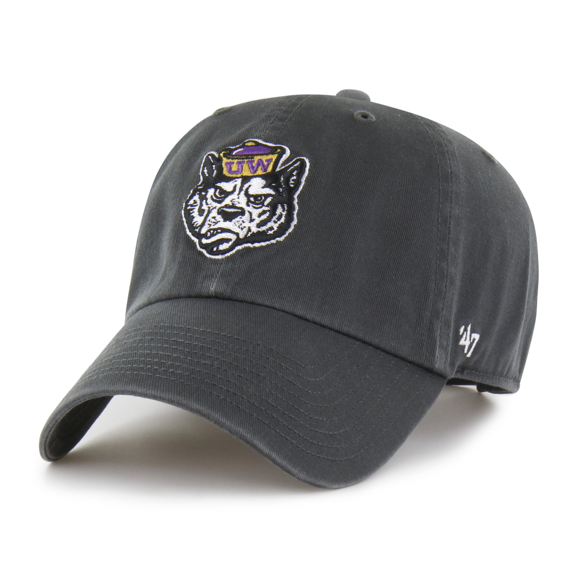 Men's '47  Charcoal Washington Huskies Vault Clean Up Adjustable Hat