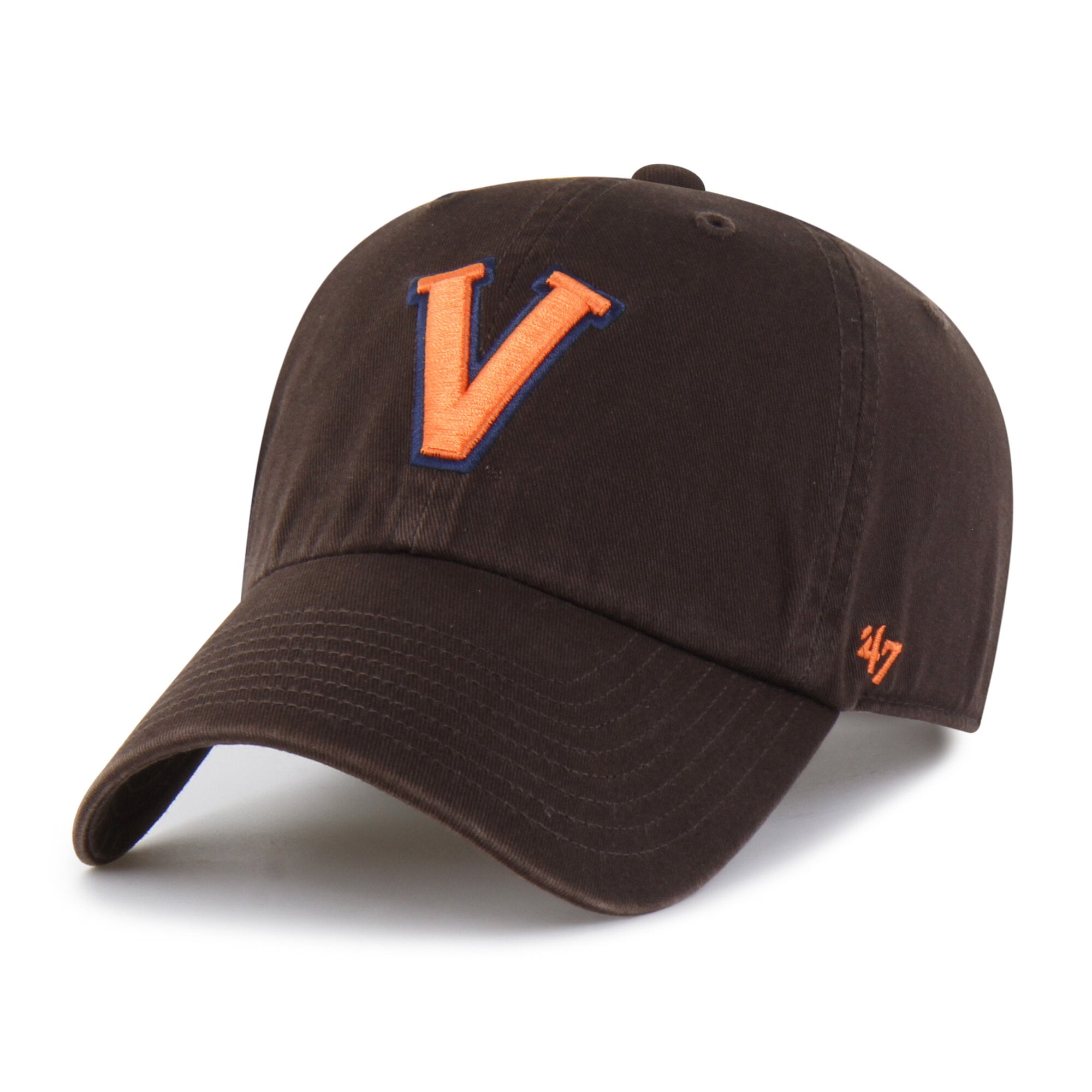 Men's '47 Brown Virginia Cavaliers Vault Clean Up Adjustable Hat