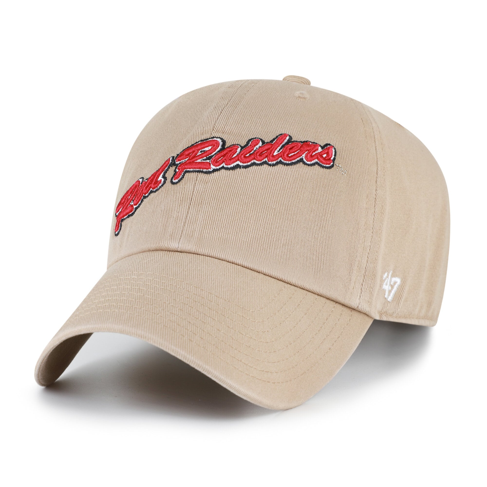 Men's '47 Khaki Texas Tech Red Raiders Vault Clean Up Adjustable Hat