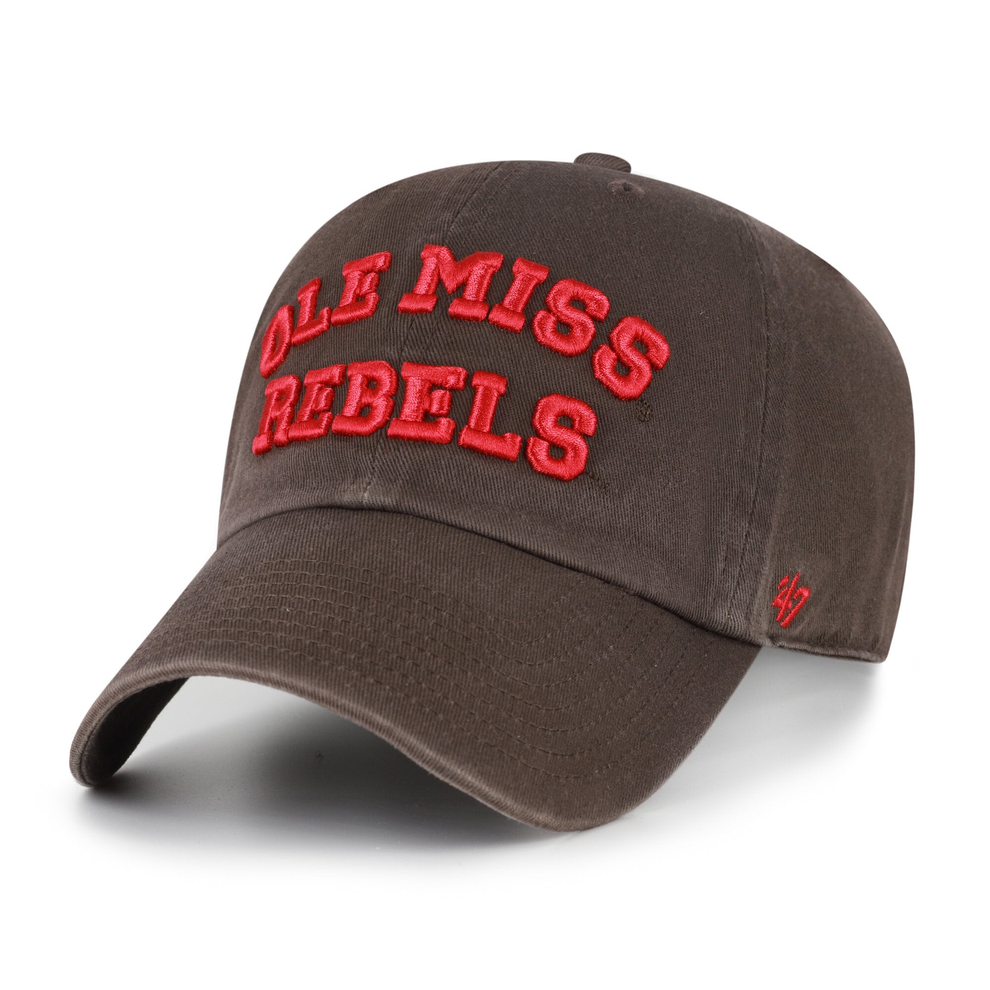 Unisex '47  Ole Miss Rebels Brown Vault Clean Up Adjustable Hat