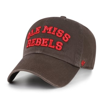 Men's '47 Brown Ole Miss Rebels Vault Clean Up Adjustable Hat