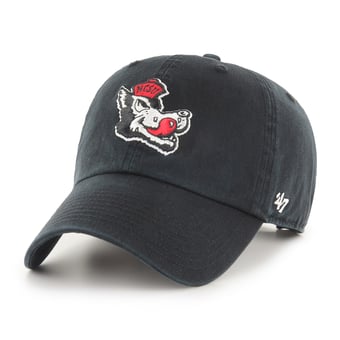 Men's '47  Black NC State Wolfpack Vault Clean Up Adjustable Hat
