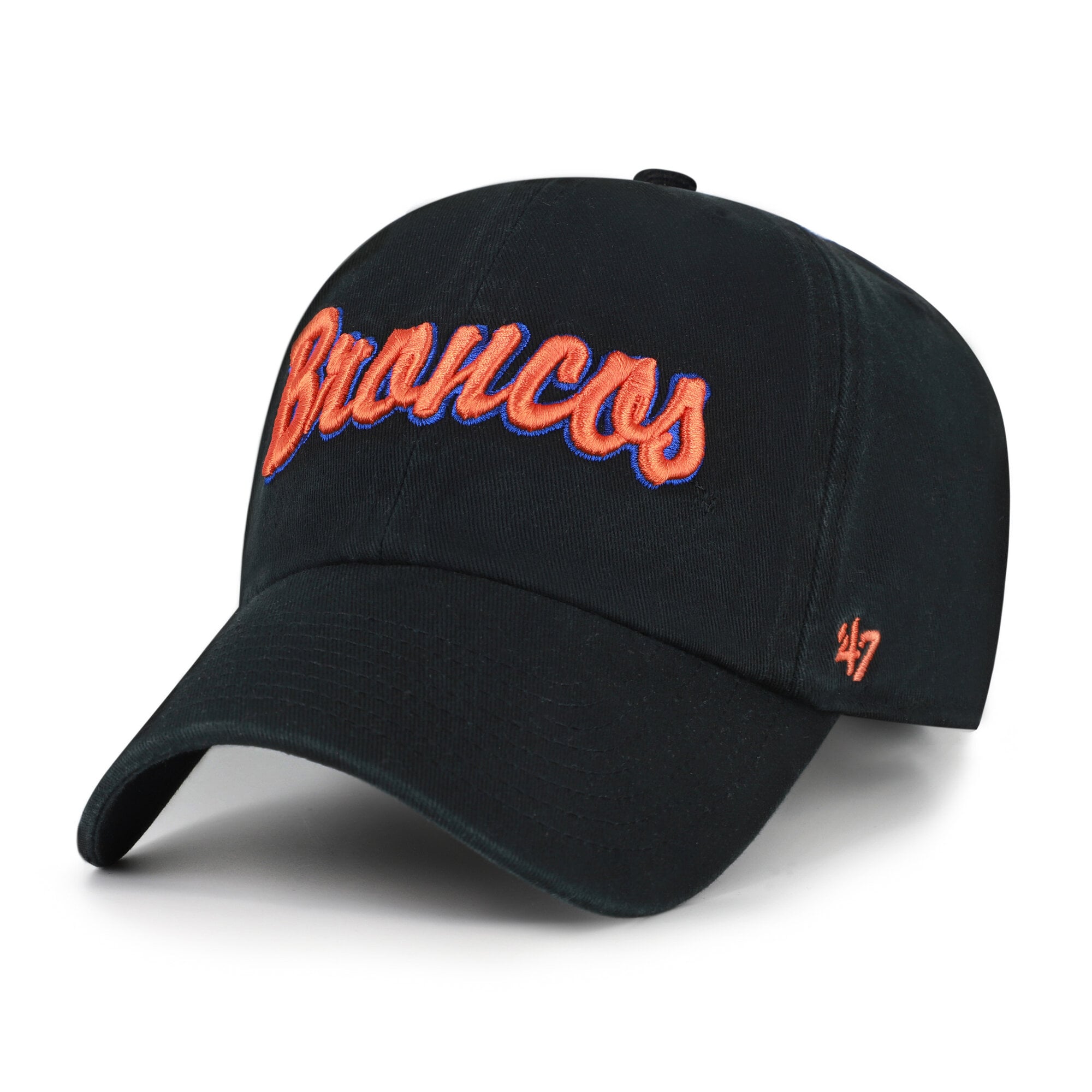 Unisex '47  Boise State Broncos Black Vault Clean Up Adjustable Hat