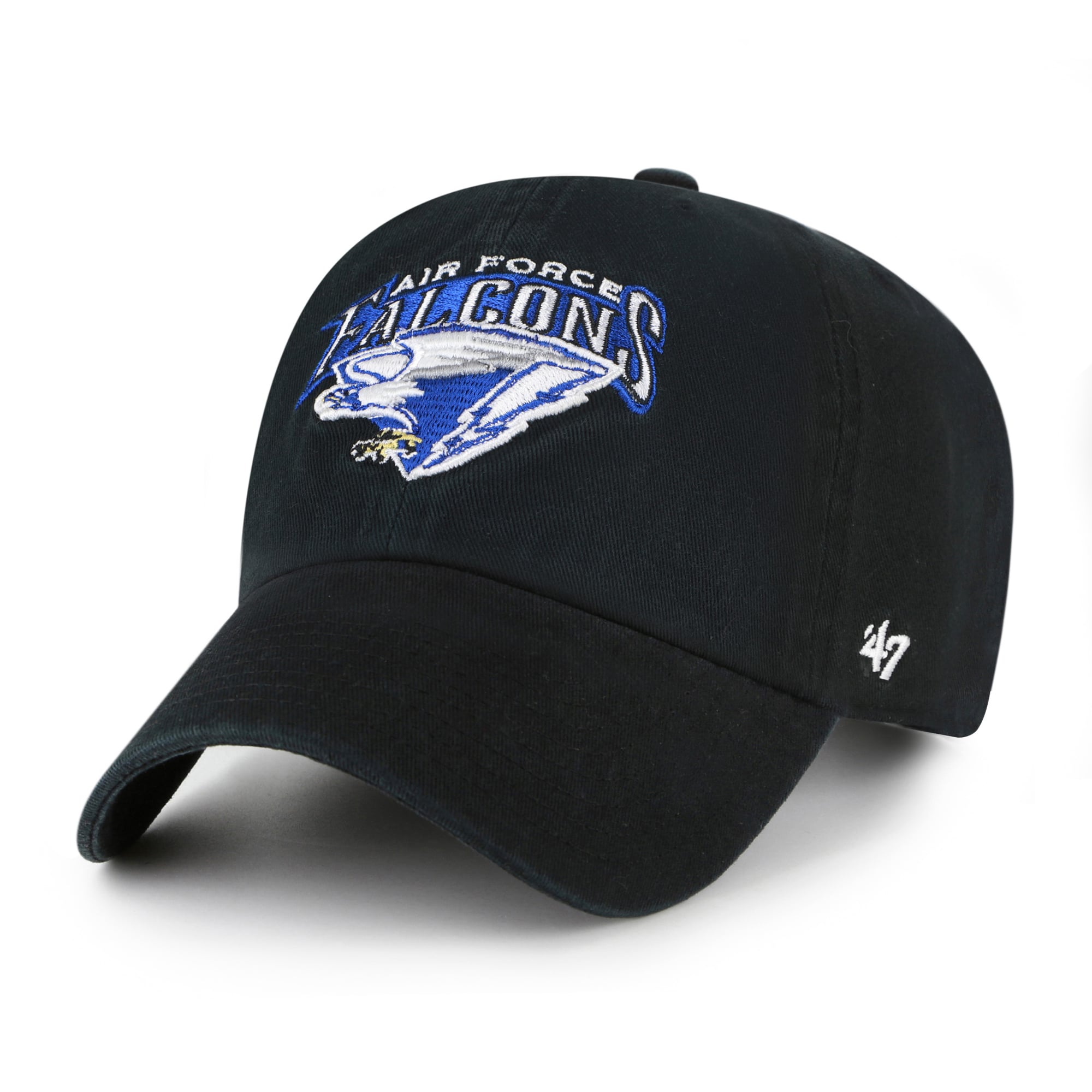 Men's '47  Black Air Force Falcons Vault Clean Up Adjustable Hat