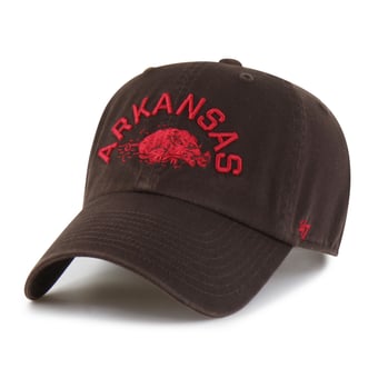 Men's '47  Brown Arkansas Razorbacks Vault Clean Up Adjustable Hat