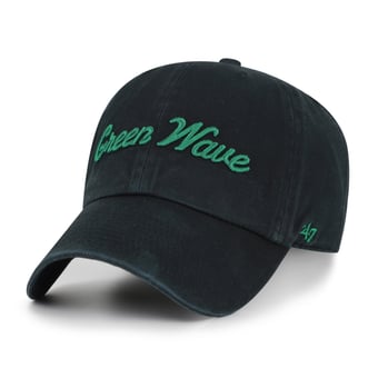 Unisex '47  Tulane Green Wave Black Vault Clean Up Adjustable Hat