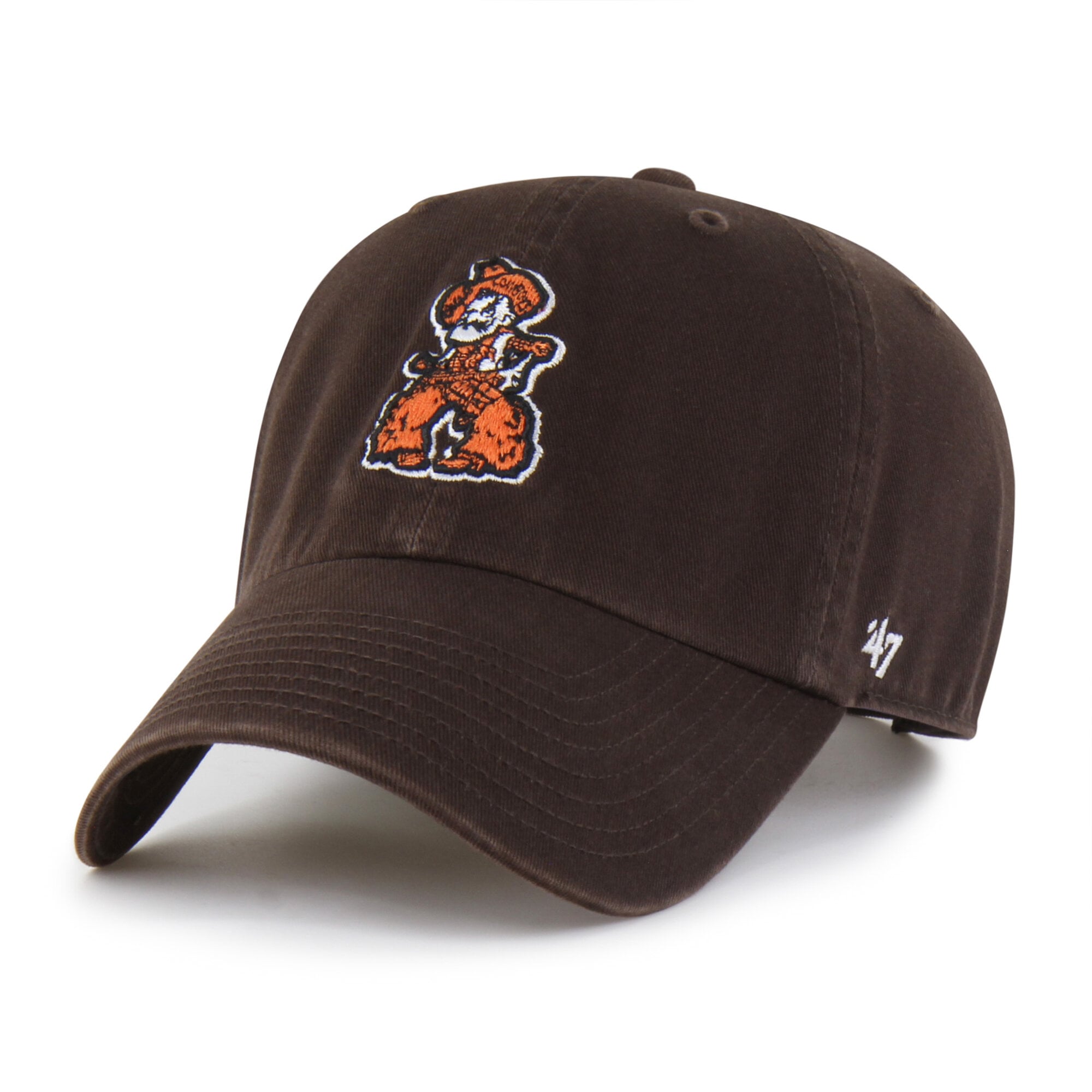 Men's '47  Brown Oklahoma State Cowboys Vault Clean Up Adjustable Hat