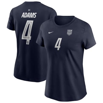 Women's Nike Tyler Adams Navy USMNT Away Name & Number T-Shirt