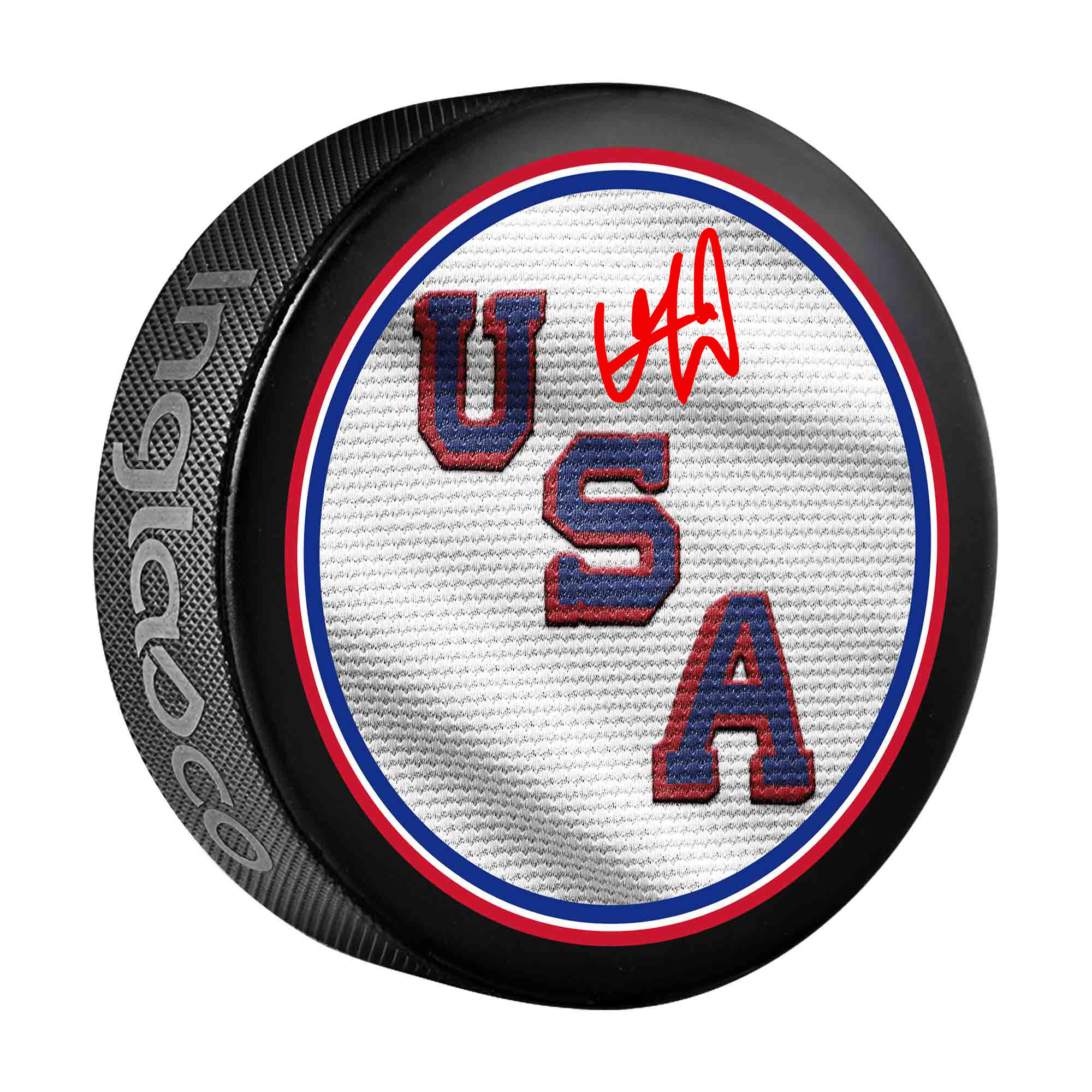 Vincent Trocheck Team USA Autographed 2026 Winter Olympics Hockey Puck
