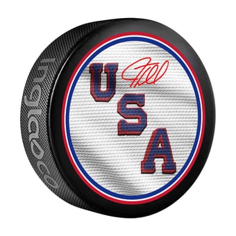 J.T. Miller Team USA Autographed 2026 Winter Olympics Hockey Puck