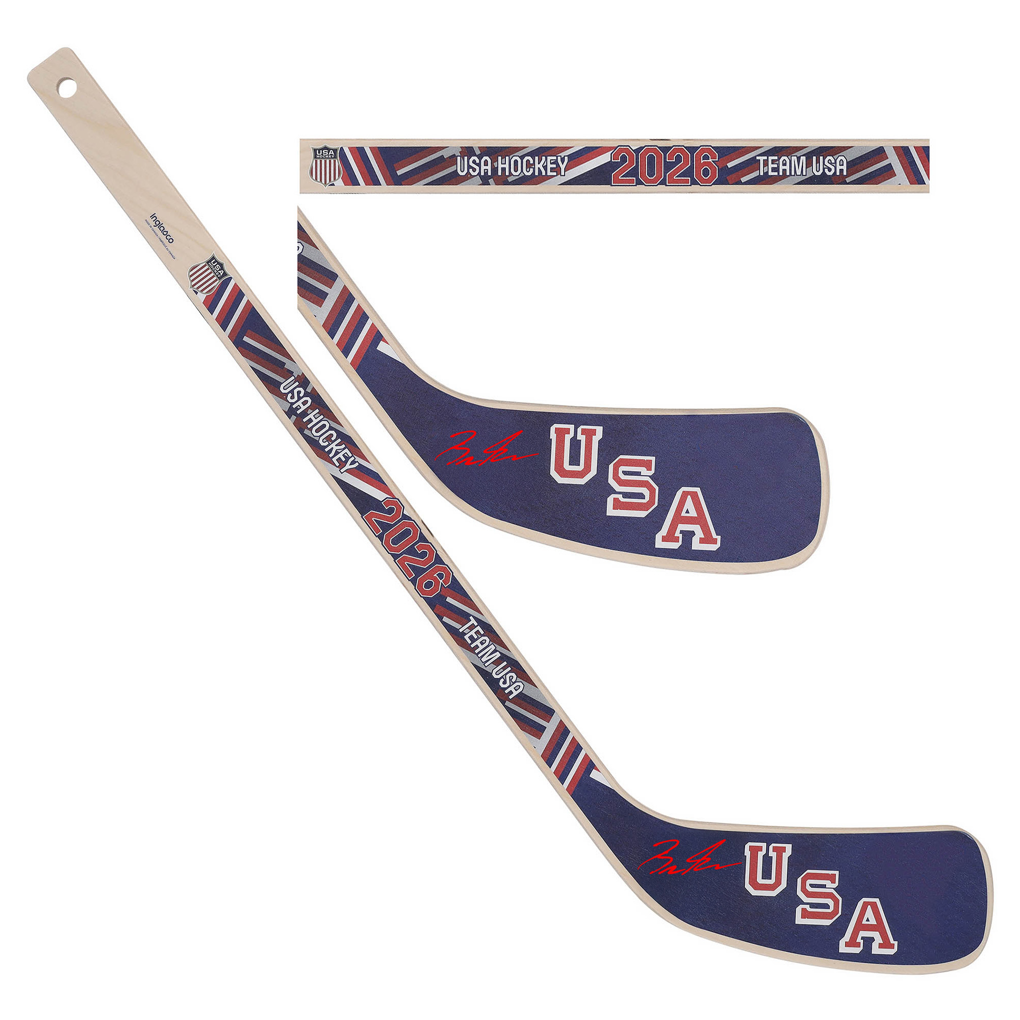 Brock Faber Team USA Autographed 2026 Winter Olympics Mini Wood Stick