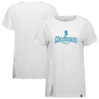 Women's Levelwear White Seattle Mariners Blue Haven Influx Cornerstone T-Shirt
