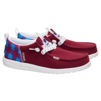 Men's Hey Dude Burgundy Colorado Avalanche Wally Funk Casual Slip-On Shoes