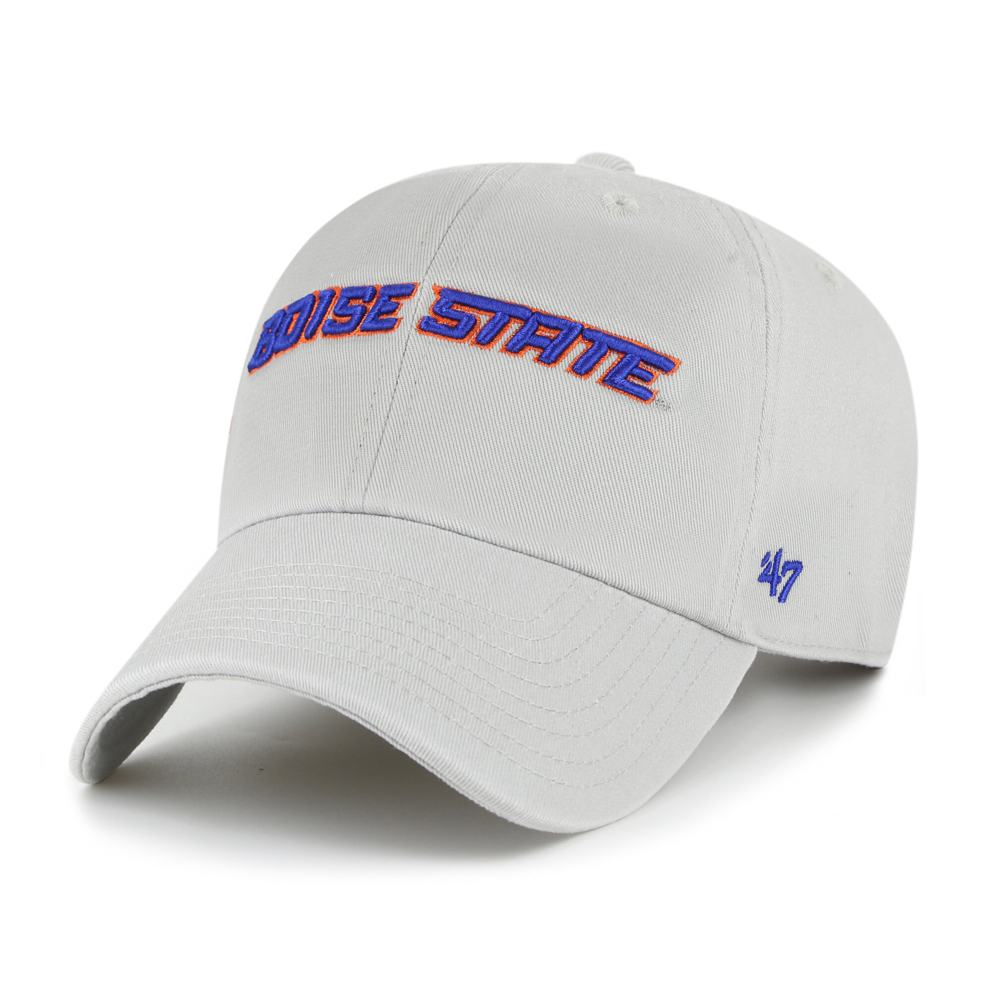 Men's '47  Gray Boise State Broncos Clean Up Adjustable Hat