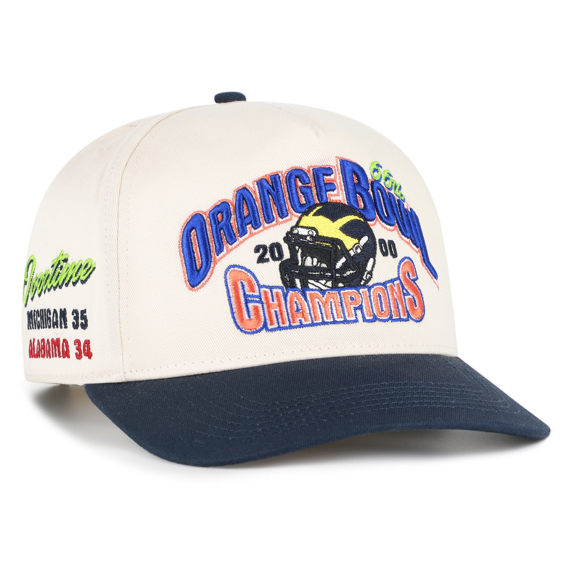 Men's '47 Natural Michigan Wolverines Orange Bowl Champions Scored Hitch Adjustable Hat