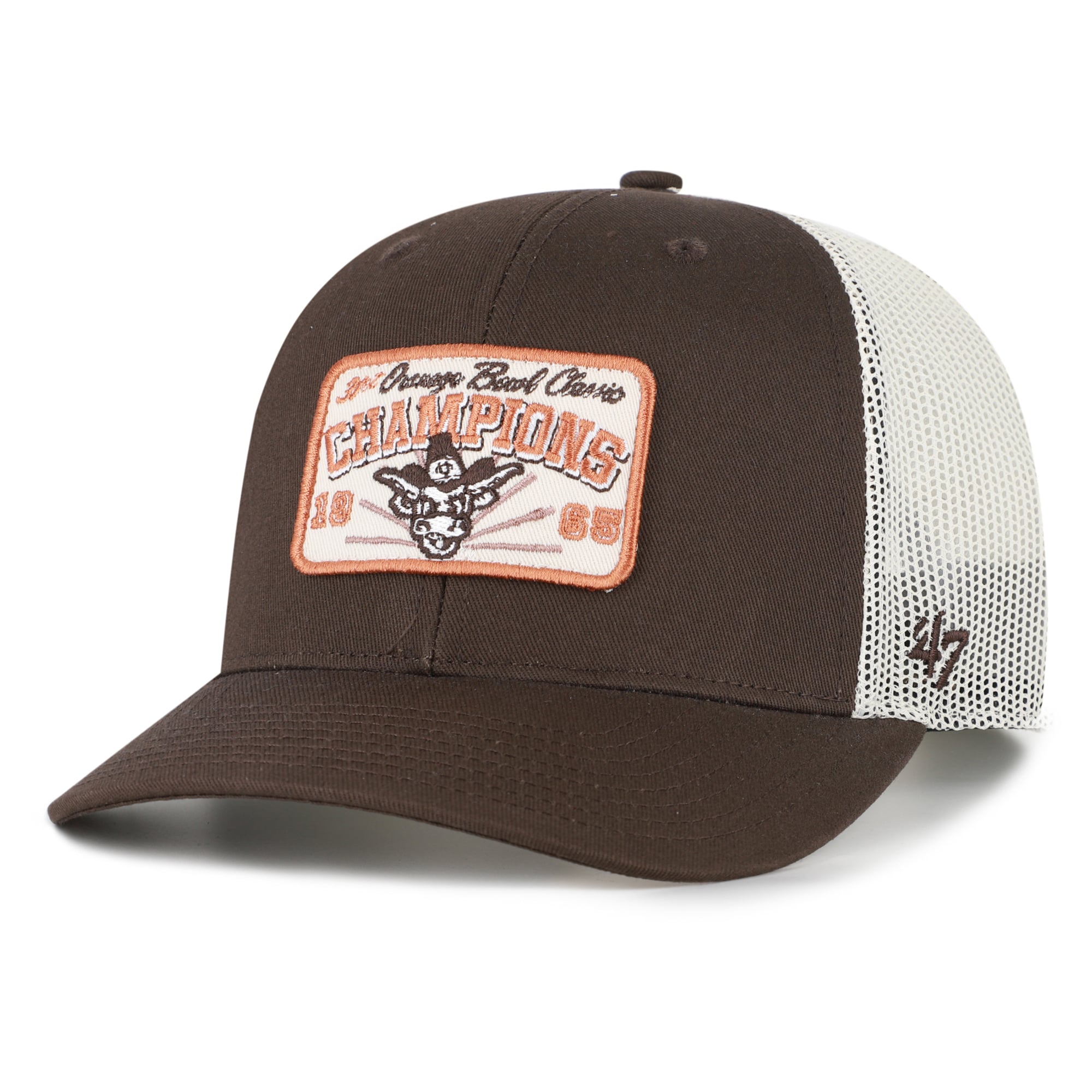 Men's '47  Brown Texas Longhorns Orange Bowl Champions Scored Trucker Adjustable Hat