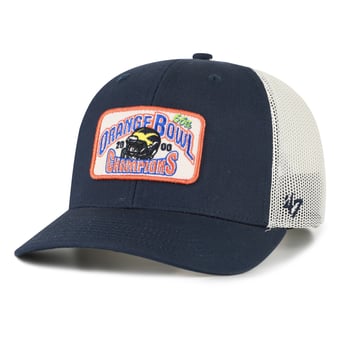 Men's '47  Navy Michigan Wolverines Orange Bowl Champions Scored Trucker Adjustable Hat
