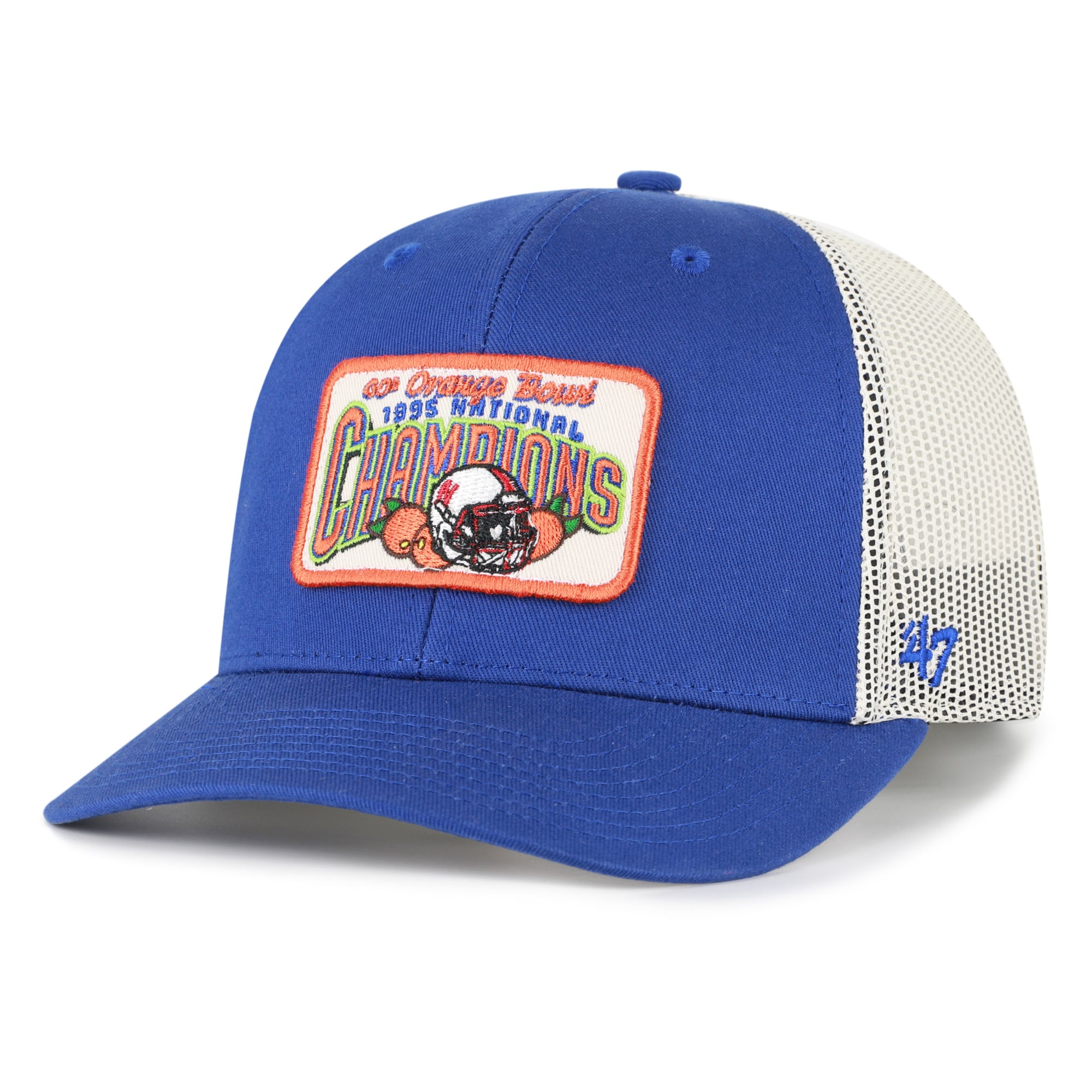 Men's '47  Royal Nebraska Huskers Orange Bowl Champions Scored Trucker Adjustable Hat