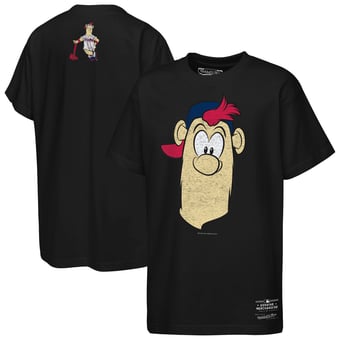 Youth Mitchell & Ness  Black Atlanta Braves Big Face Mascot T-Shirt