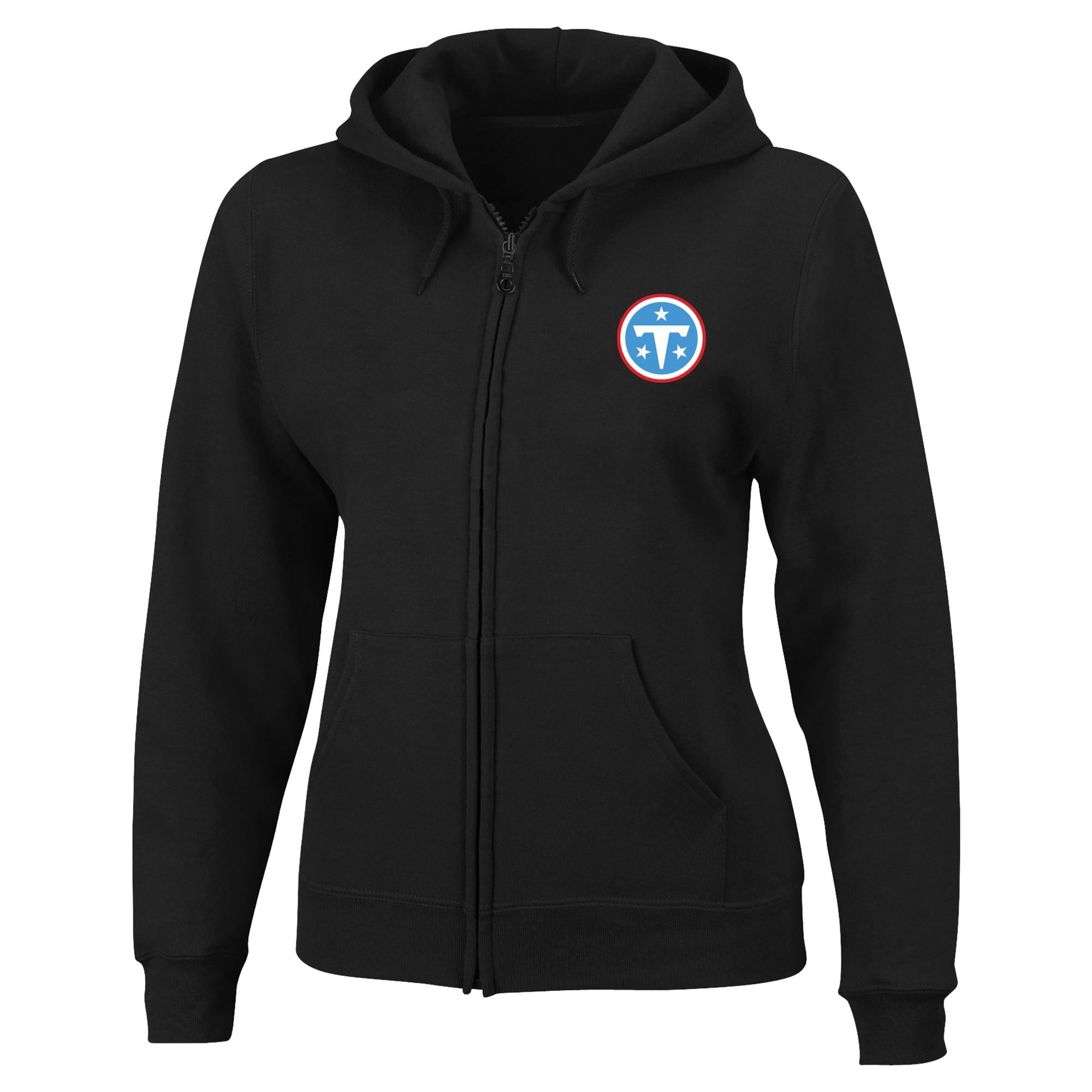 Women's Fanatics Black Tennessee Titans Plus Size Full-Zip Hooded Sweatshirt