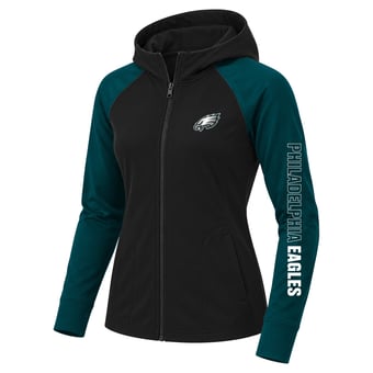 Women's Fanatics Black Philadelphia Eagles Plus Size Cornerback Blitz Full-Zip Hoodie
