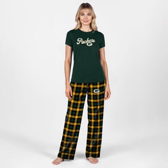 Women's Concepts Sport Green Green Bay Packers Plus Size Highland Sleep Set