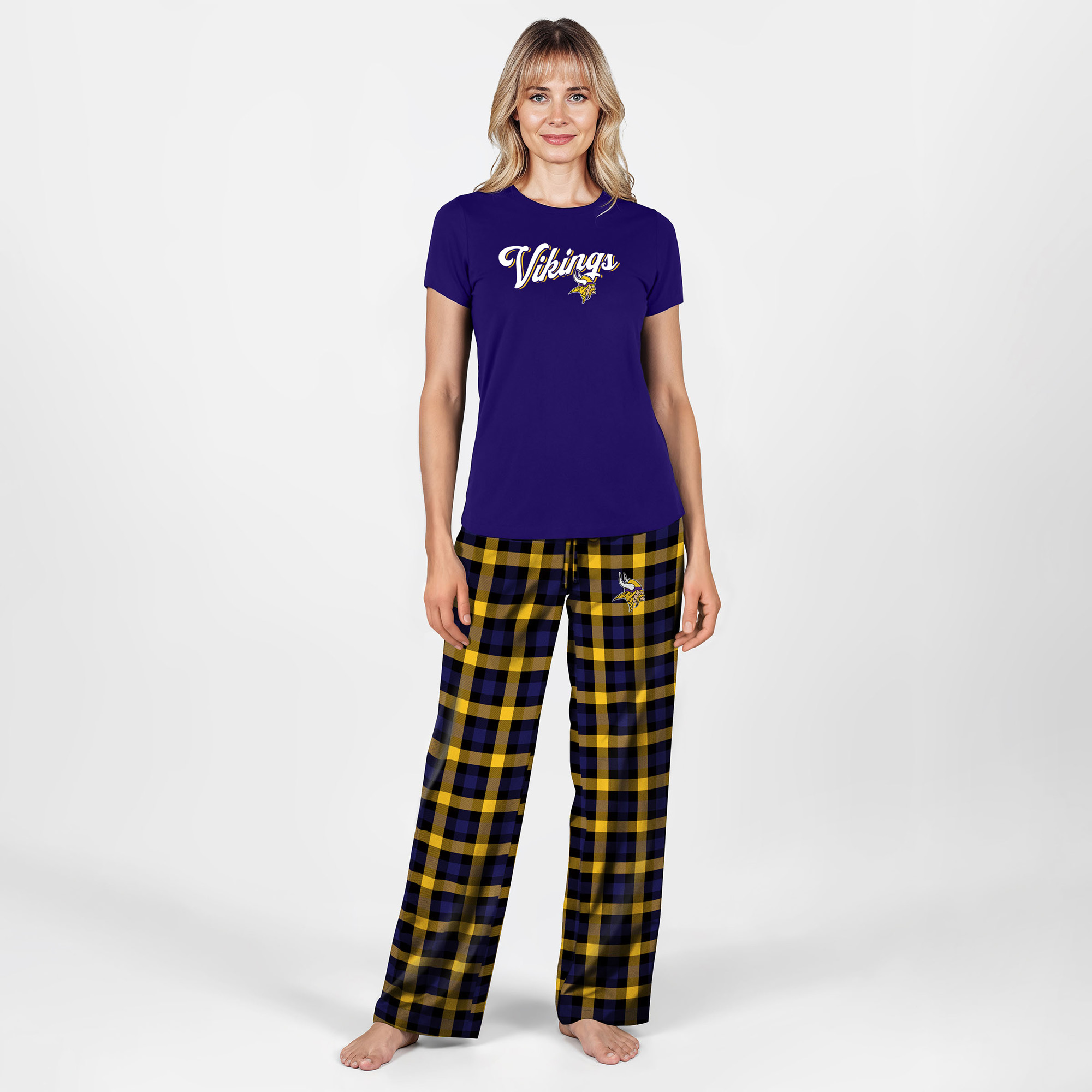 Women's Concepts Sport Purple Minnesota Vikings Plus Size Highland Sleep Set