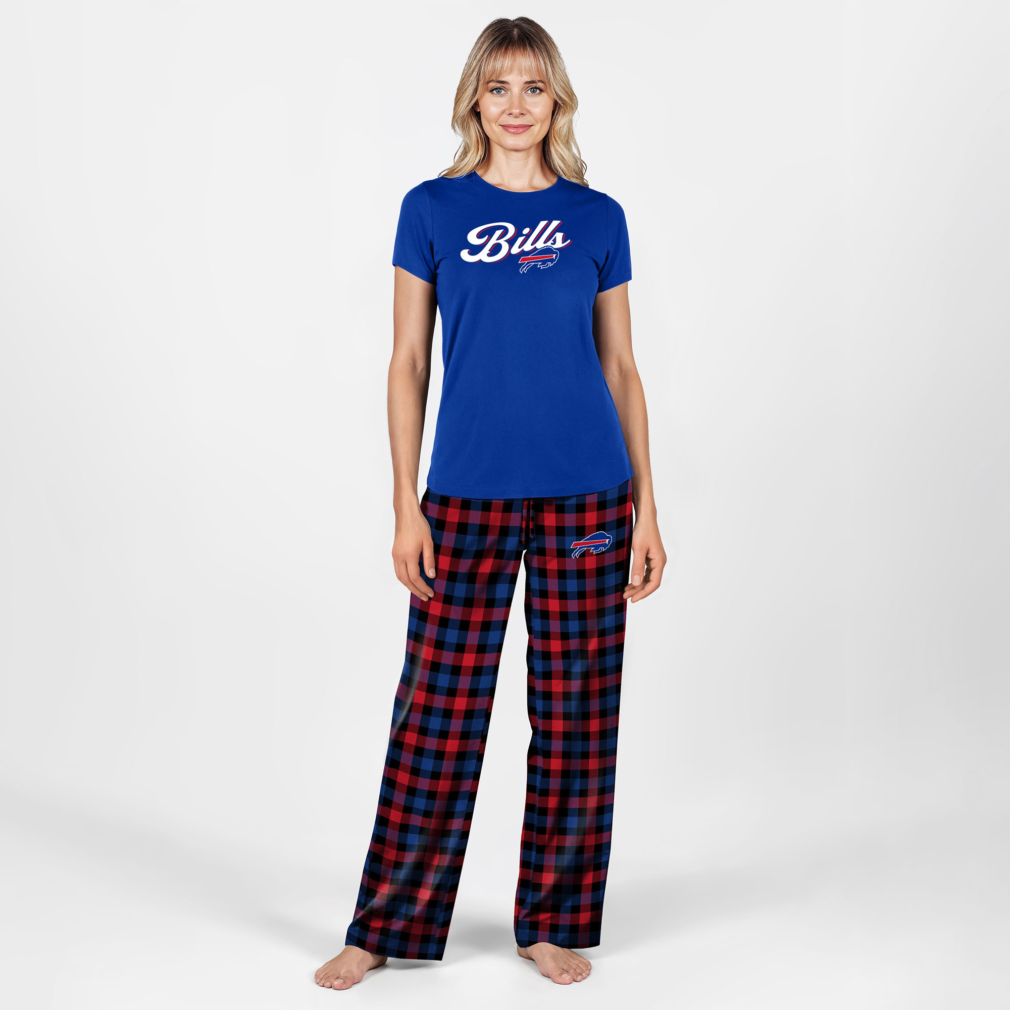 Women's Concepts Sport Royal Buffalo Bills Plus Size Highland Sleep Set