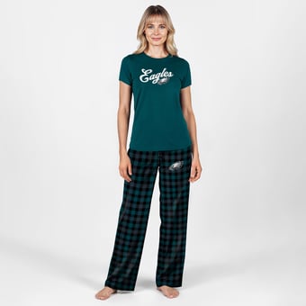 Women's Concepts Sport Midnight Green Philadelphia Eagles Plus Size Highland Sleep Set